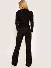 Flower Pattern Towelling Ruched Co-ord