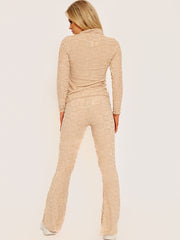 Flower Pattern Towelling Ruched Co-ord