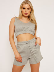Crop Top & Shorts Fleece Co-ord