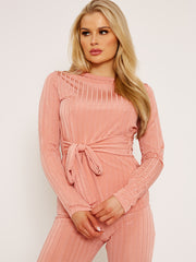 Brede geribbelde riemcoördin