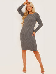 Cortado Twist Back Back Back Landited Midi Vestido