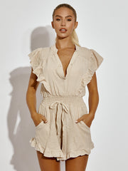 Cheesecloth Frill Detail Playsuit