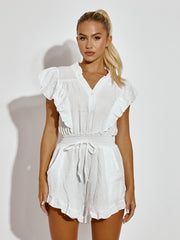 Cheesecloth Frill Detail Playsuit