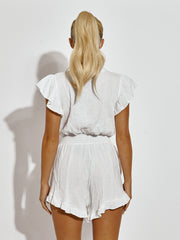 Cheesecloth Frill Detail Playsuit