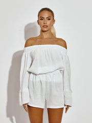 Cheeshoth Bardot Top & Shorts Coord