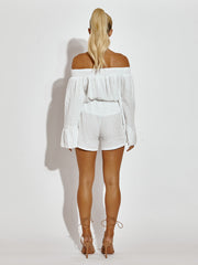 Cheeshoth Bardot Top & Shorts Coord