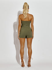 Cargo Skort Playsuit con cinturón a juego