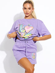 Love Oversized T-Shirt & Shorts Coien