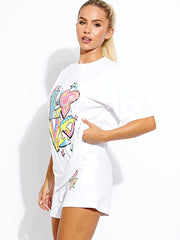 Love Oversized T-Shirt & Shorts Coien