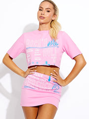 Rock'n Roll Graphic Crop Top & Rock Co-ord