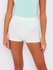 Seam Detail High Waisted Shorts