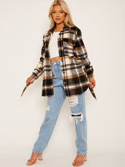 Gecontroleerde oversized dikke riem shacket