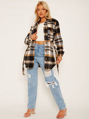 Gecontroleerde oversized dikke riem shacket