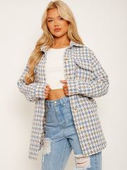 Plaid Dual Pocket Tweed Shacket