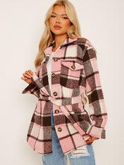 Gecontroleerde oversized dikke riem shacket