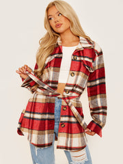 Gecontroleerde oversized dikke riem shacket