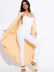 Balloon Sleeves Knitted Open Cardigan