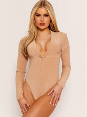Twist Front Slinky Bodysuit