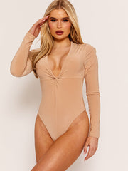 Twist Front Slinky Bodysuit