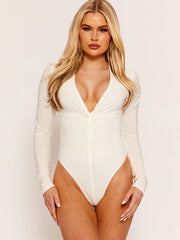 Twist Front Slinky Bodysuit