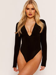 Twist Front Slinky Bodysuit