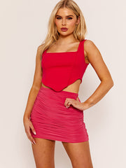 Asymmetrical Hem Cropped Tank Top
