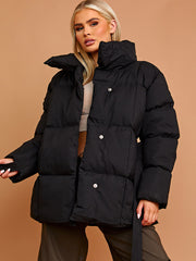 Oversized Padded Jacket With Belt