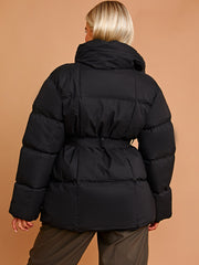 Oversized Padded Jacket With Belt