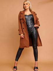 Panel Detail Belted Trench Coat