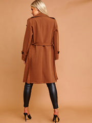 Panel Detail Belted Trench Coat