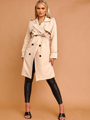 Panel Detail Belted Trench Coat