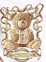 Unheil Teddy Grafik gedrucktes T-Shirt