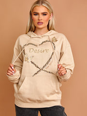 Desire Heart Graphic Print Hoodie