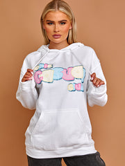 Chic casual club grafische print hoodie