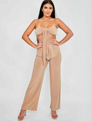 Slinky Tie Knot Bralet & Trouser Co-ord