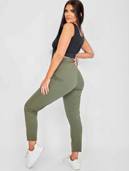 Pleated Panel High Waist Trouser