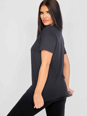 Luipaard lip grafisch bedrukt t-shirt