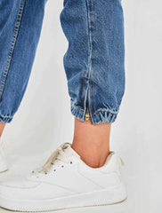 Oversized denim joggers