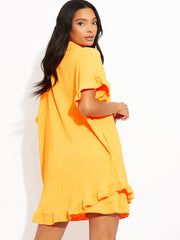 Plisse Detail Oversized Shirt & Shorts Co-ord