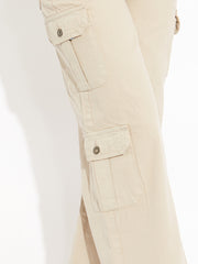 Wide Leg Denim Cargo Trousers