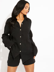 Cheesecloth Blouse & Shorts Co-ord