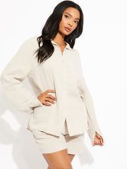 Cheesecloth Blouse & Shorts Co-ord