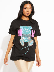 Shoelace Bear Graphic T-Shirt