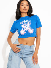 Nothing Graphic Printed Crop Top