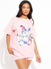 Blessed Teddy Oversized T-Shirt & Shorts Co-ord