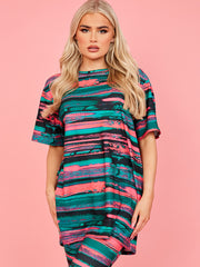 Space Dye Swirl Oversized Top & Flare Trouser Co-ord