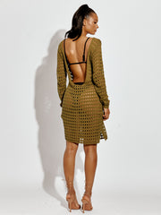 Fishnet Knitted Mini Dress