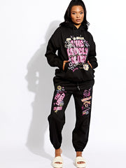 The Lovely Club Slogan Fleece Co-ord