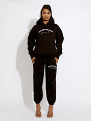 Geborduurd voorbij dromen met capuche fleece coöperatie