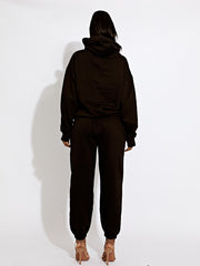 Geborduurd voorbij dromen met capuche fleece coöperatie